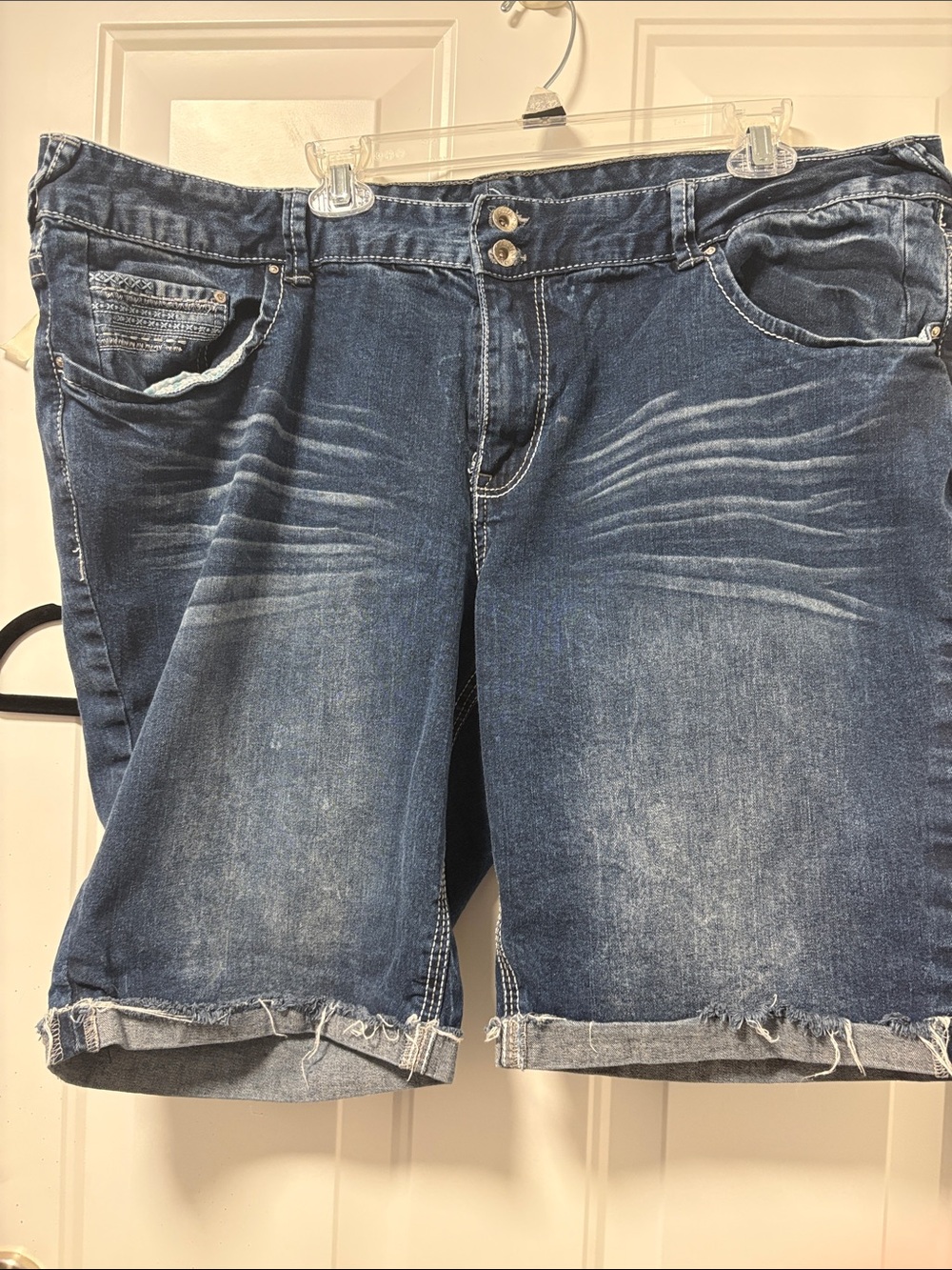Denim Mid-Length Women's Shorts - Blue